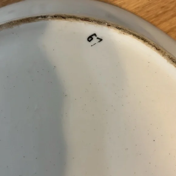 Vintage Chinese Famille Rose Porcelain Oval Dish